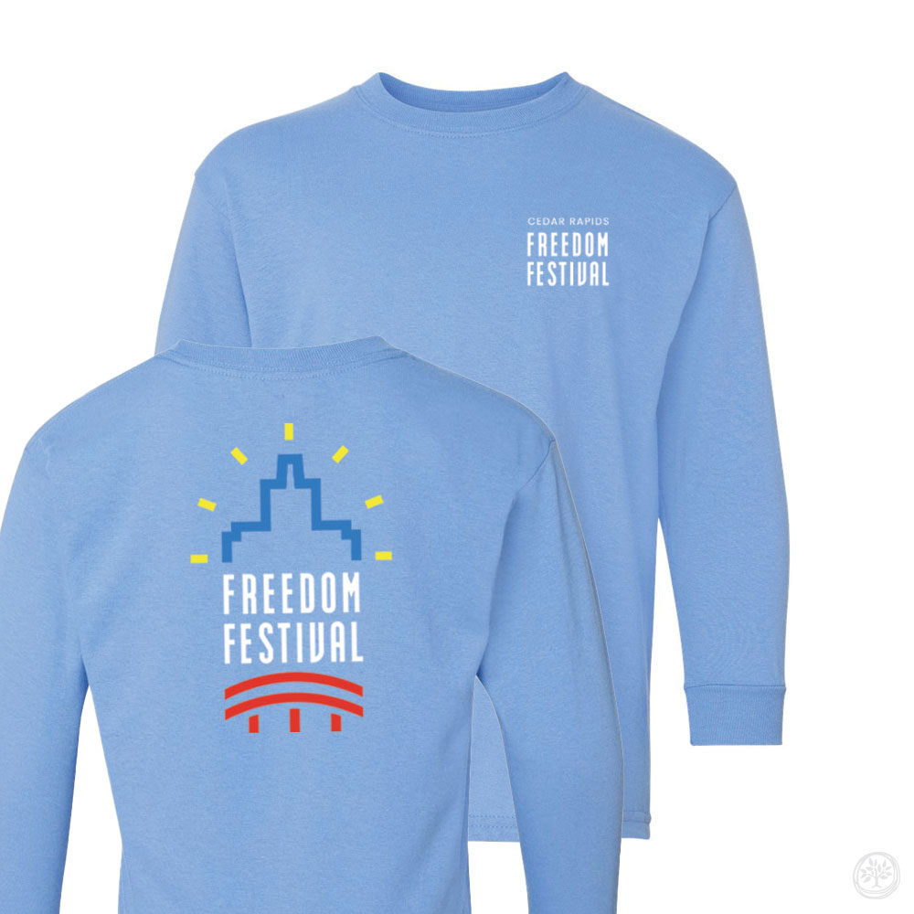 Cedar Rapids Freedom Festival Gildan Youth Long Sleeve T-Shirt